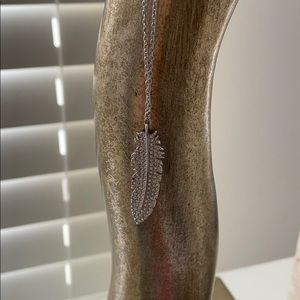 Swarovski feather pendant necklace